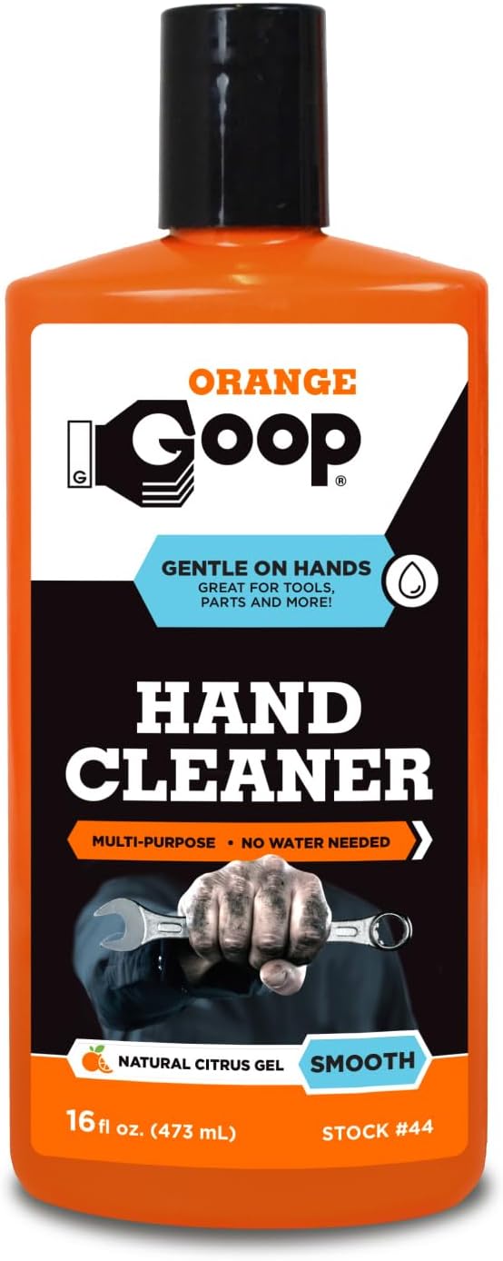 GOOP Orange Liquid Multi-Purpose Waterless Hand Cleaner - 16 oz Flip-Top Bottle