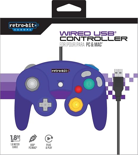 GameCube Wired USB Controller Mac Retro-Bit Europe (PC DVD)