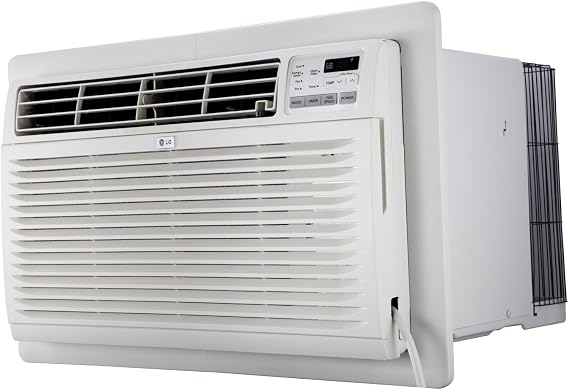LG 11,800 BTU Through the Wall Air Conditioner, 230/208V, Cools up to 440 Sq. Ft. for Bedroom, Living Room, Apartment, with Remote, 3 Cool & Fan Speeds, Wall AC Unit, White