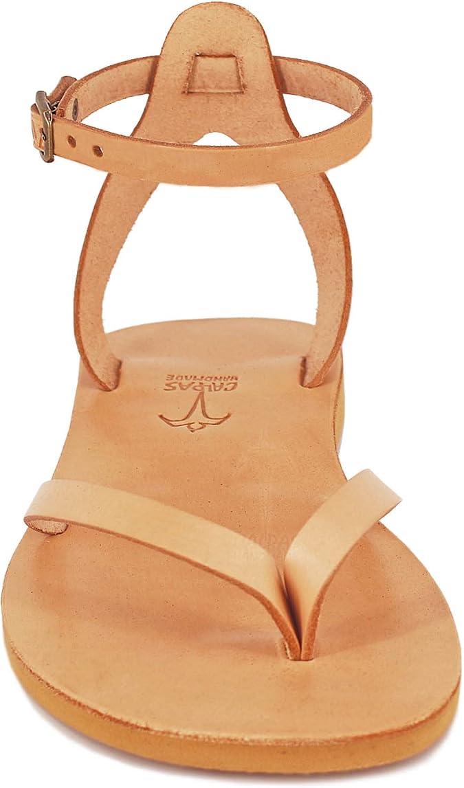 Minimalist barefoot Men Leather Sandals, Ankle Strap, Barefoot Style - CRYSTAL