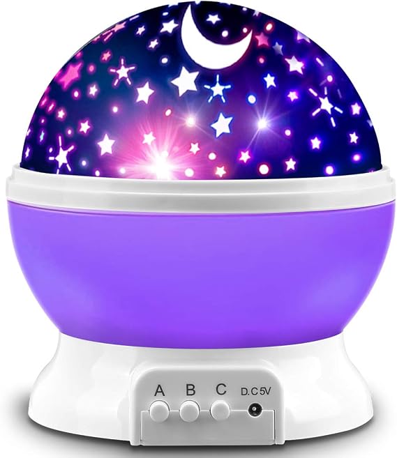 Kids Star Projector Night Light for Girls | Star Lights for Bedroom | 360 Rotating Toddler Night Light Projector | Ceiling Light Projector for Kids Room | Birthday Gift for 3-8 Year Old Girls