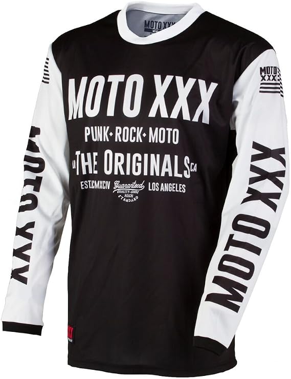 Moto  Men's Original Jersey (Black/White, Small)