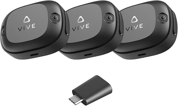 HTC Vive Ultimate Tracker 3 Pack + Dongle - Full Body Tracking for VR