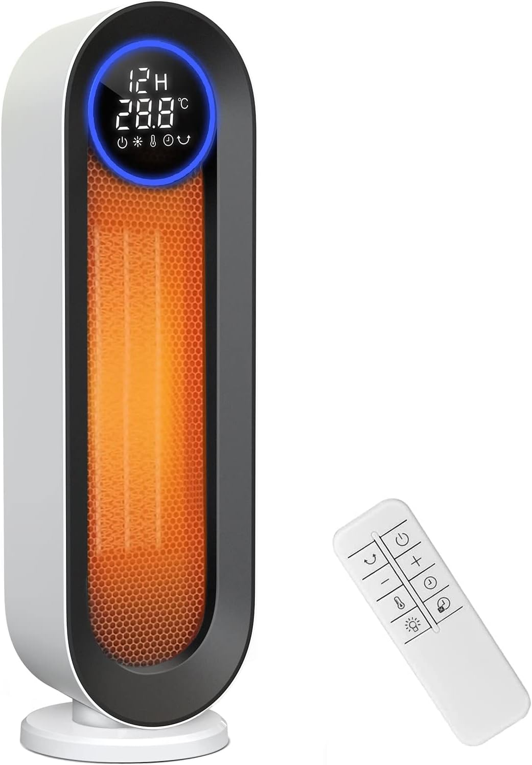 Aliliy Ceramic Fan Heater, 2023 Winter Model, Eco Constant Temperature, Temperature Control, Energy Saving, Oscillation, LED Display, Turn Off, Temperature Display, Remote Control, Quick Heat, Turn