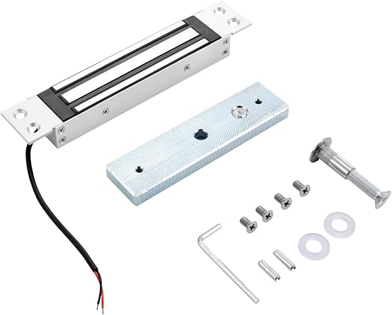 Waterproof Flush Mount Electromagnetic Door Lock,180kg/350lbs Holding Force, DC12V Fail-Safe NC Mode, Electric Magnetic Door Lock for Indoor and Outdoor Access Control Systems