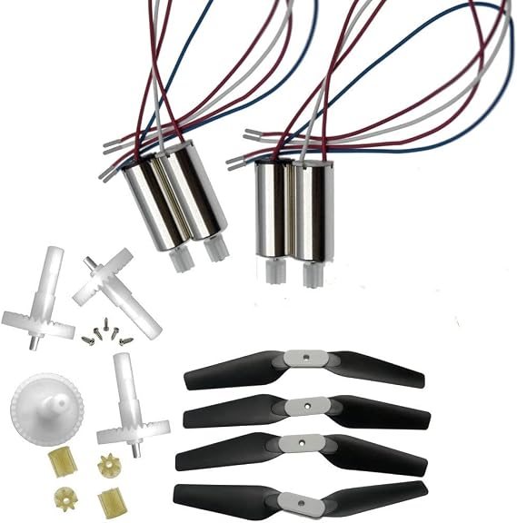 Drone Parts E88 Drone Teng1 Parts Fit Double Drone E525 LS-E525 RC Quadcopter Arm Motor Propeller Blade Gear Accessories E88 Pro Replacement Parts Color: Motor 7mm7t gyPP