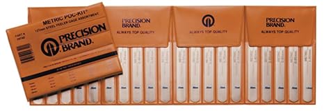 Precision Brand - 9740 Steel Thickness Feeler Gage Poc-Kit Assortment, 1/2" Width, 5" Length, 20 Blades