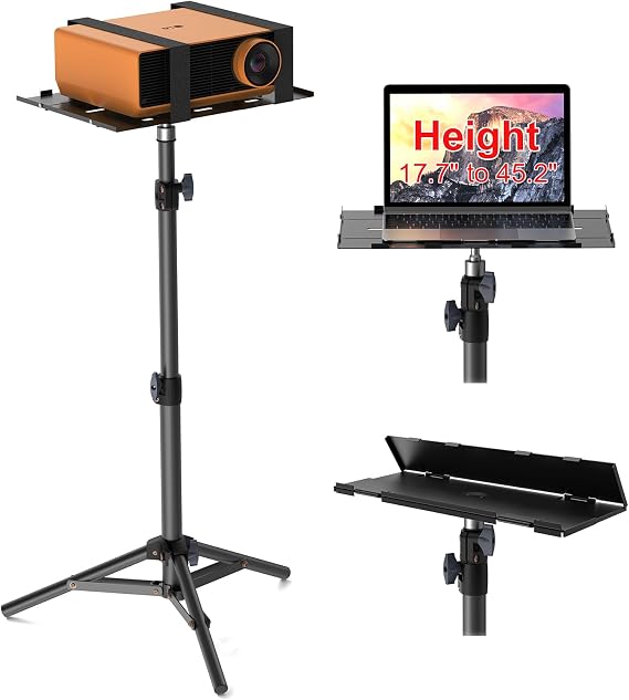 Projector Stand Tripod, Portable Height Adjustable Laptop Stand