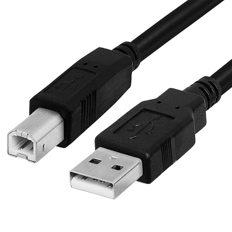USB Printer Cable 6 Feet, USB 2.0 Type A Male to Type B Male Printer Scanner Cable for HP, Canon, Lexmark, Epson, Dell, Xerox, Samsung etc