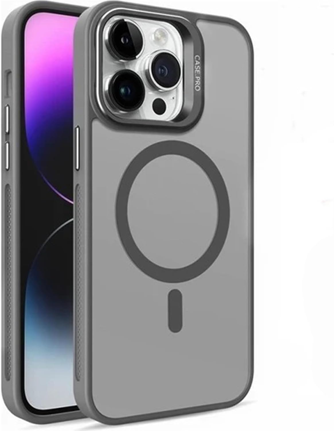 Camera Protected Transparent Full Color Magnetic Wireless Phone Case Titanium, iPhone 13 Pro Max compatible with Magsafe, which can be Camera Lens Apparatus Stand compatible with Coverzone iPhone 13 Pro Max