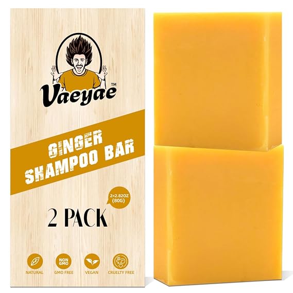 Ginger Shampoo Bar For Hair Growth & Thickening, Thinning Gray Hair Loss Reverse Products, Thicker Fuller Regrowth Solid Conditioner Soap For Men & Women 2pcs