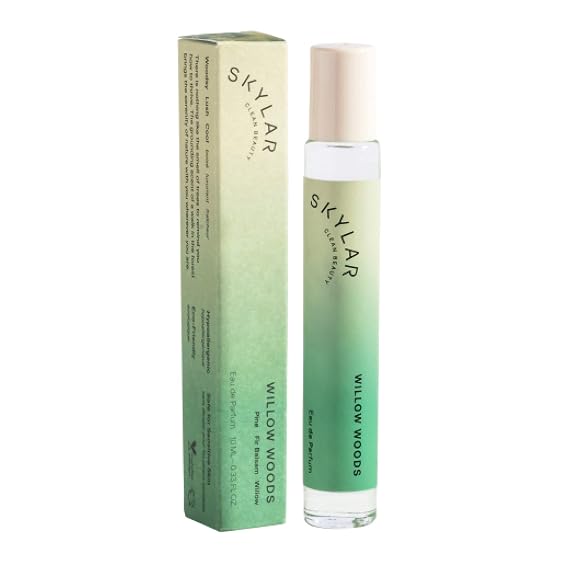 Skylar Willow Woods Eau de Parfum - Hypoallergenic & Clean Perfume for Women & Men, Vegan & Safe for Sensitive Skin - Woody Perfume with Notes of Pine, Fir Balsam & Willow - 10mL /0.33 Fl oz