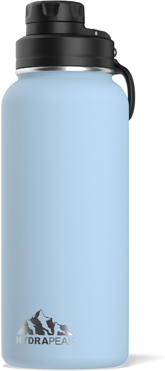 Hydrapeak Insulated Water Bottle with Chug Lid - Reusable Leak Proof Stainless Steel Water Bottles, Double Wall Vacuum Insulation | 24 Hours Cold and 12 Hours Hot