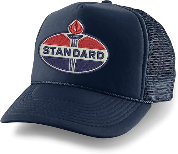 Vintage Standard Oil Patch Trucker Hat Embroidered Snapback