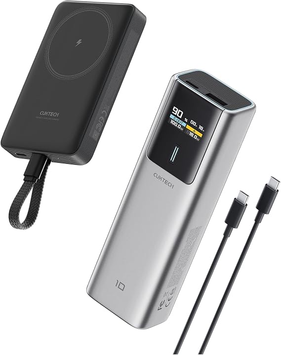 CUKTECH 10 100W 10,000mAh Power Bank + CP12 10000mAh Magnetic Power Bank Combo