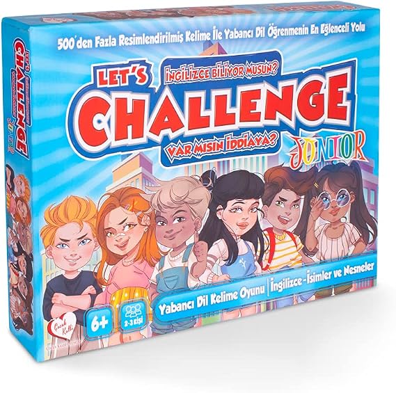 Let's Challenge - İngilizce Kutu Oyunu - İsimleri ve Nesneleri Oyunla Eğlenerek Öğreten Tasarım(6+)