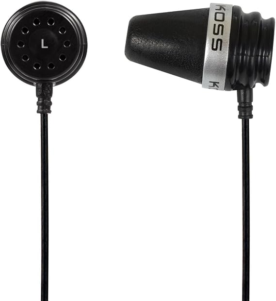 Koss PATHFINDRB Lightweight Earbud Stereophone with In-line Volume Control - (BLACK)