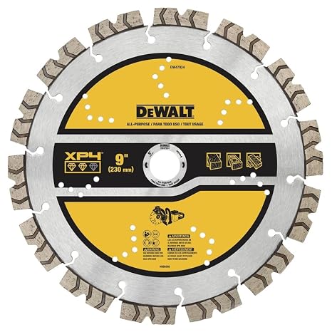DEWALT Diamond Saw Blade, Concrete and Masonry Blade, Segmented, 9-inch (DW47924)
