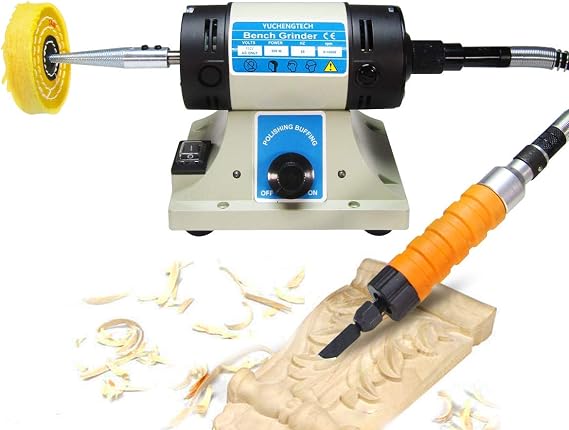 YUCHENGTECH 220V Electric Chisel Carving Tool Upgrade 550W Electric Wood Chisel Electric Woodworking Chisel Carving Tool (220V)