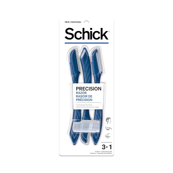 Schick Precision Razor a Precision Razor for Men, Edging Razors, Disposable Razors Men, 3 Count (Pack of 1)