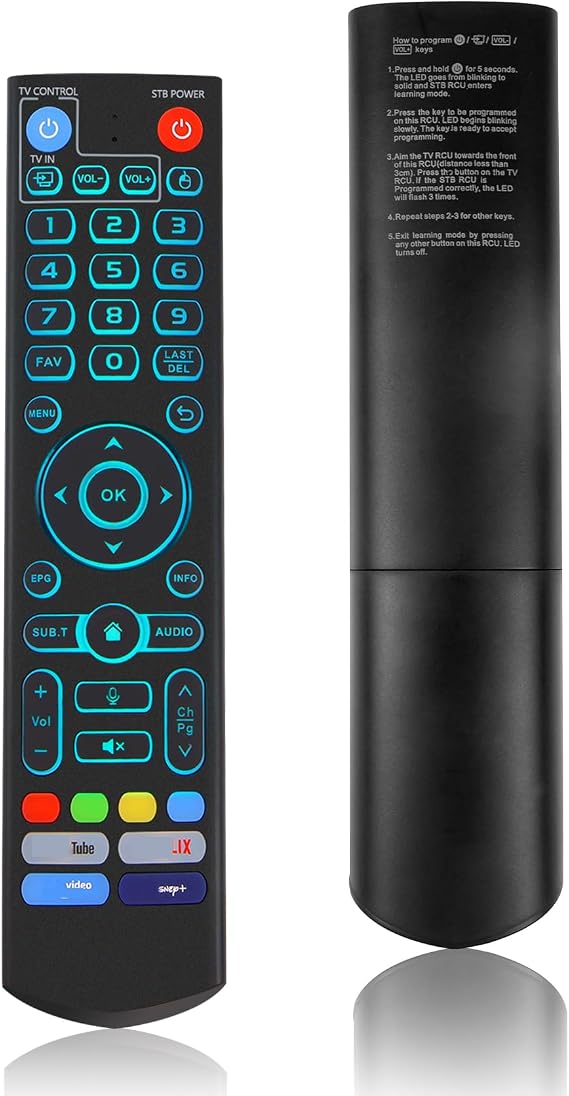 New Backlight V5 Pro Voice Remote Control, Compatible with vSeeBox V1/V2,V5/V1/V2/V3 Pro,V3 Plus,V1 Max,Elite,Max Smart Bluetooth Voice Remote Control