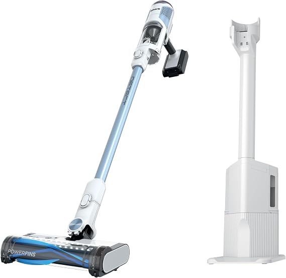 Shark Detect Cordless Vacuum with Clean & Empty Auto-Empty System, IW3511 | Lightweight Cleaner, HEPA Filter, Portable Handheld Attachment, Crevice Tool, Ideal Stick Vacuum for Pet Hair, White