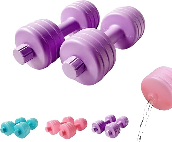 Adjustable Dumbbell with Water, Home Yoga Fitness Water Dumbbell, Space Saving, Lightweight and Portable, Eco-friendly Design, For Home, Travel, Outdoor Parallel Import
