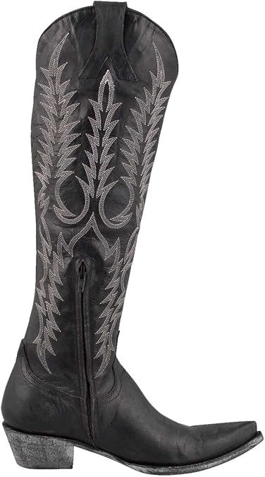 Ladies Black & Silver Tall Boots Mayra Bis by Old Gringo