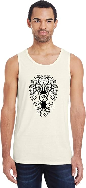 Yoga Tank Top Black Bodhi Tree Triblend Tanktop