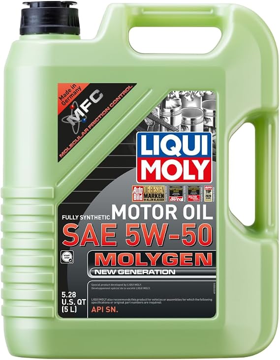 Liqui Moly - Pack of 4 - 5L Molygen New Generation Motor Oil 5W50 (20310)