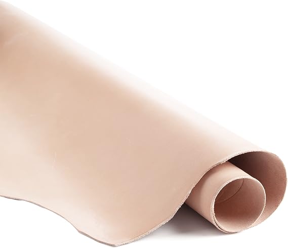 ELW Vegetable Tanned Leather Shoulder 9-10 oz. (3.6-4mm) Thickness Weight Pre-Cut 2.5-4 SQ FT Full Grain Leather Tooling Craft Repair Projects, Carving, Dyeing, Engraving, Wet Molding