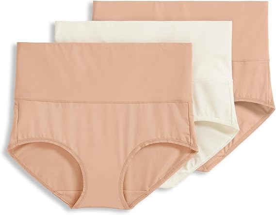 Jockey Women's Shapewear Skimmies 360 Tummy Smoothing Brief - 3 Pack