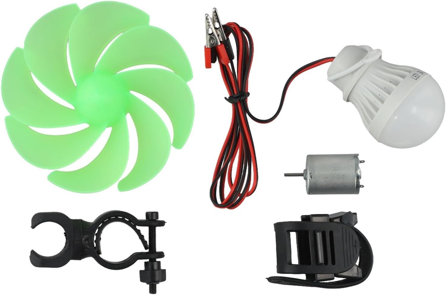 Mini Wind Turbine Generator DIY Kit With Motor Blade And Bulb For Alternative Energy Projects
