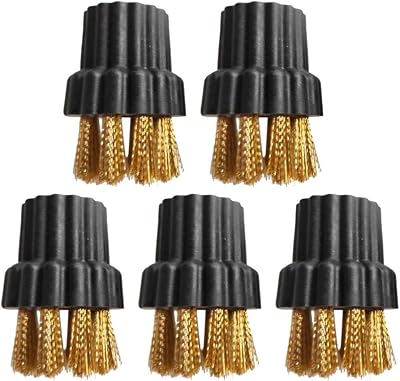 Happyyami 5PCS Steam Mop Brush Head Brass Brush Head Replacement Parts Accessories Mop Parts Mop Accessories M8 Hairbrush M8 Copper Brush Assorted Color 5pcs
