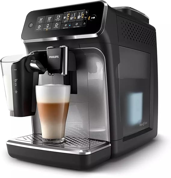 PHILIPS EP3246/70 Espresso Makinesi, 1.8 L Kapasite, 5 Aromatik Kahve Çeşidi, LatteGo Süt Sistemi, Siyah