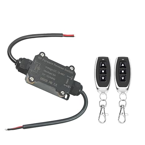 DC12V/48V/8A Waterproof Forward and Reverse Remote Control Switch | Wireless DC Motor Remote Control Switch ,Linear Actuator Remote Switches for DC Motor,Winch Solenoid Relay Contactor