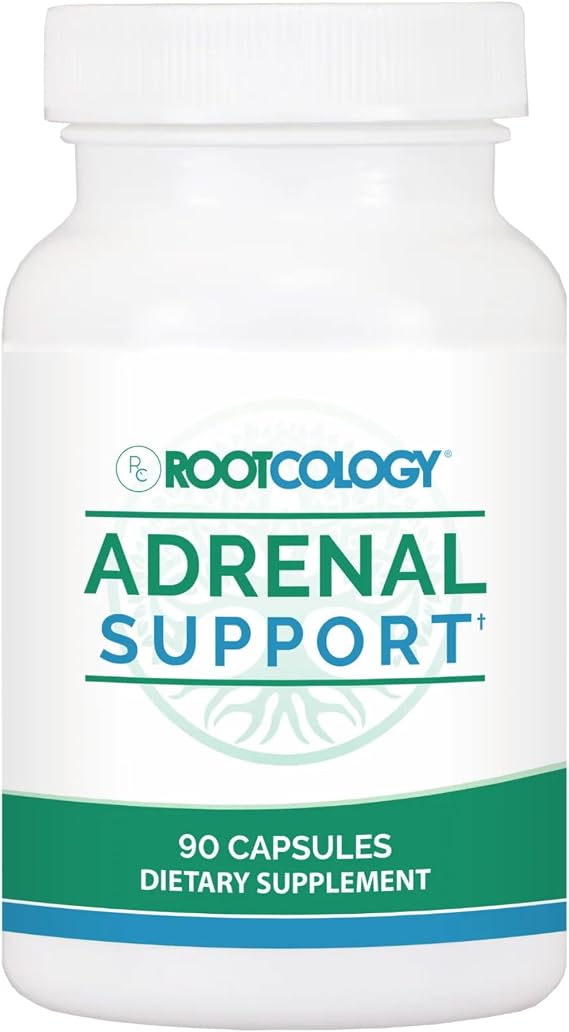 Rootcology by Dr. Izabella Wentz | Adrenal Support | Adaptogenic Herbal Formula with Vitamin B6, Licorice & N-Acetyl-L-Tyrosine | 90 Capsules