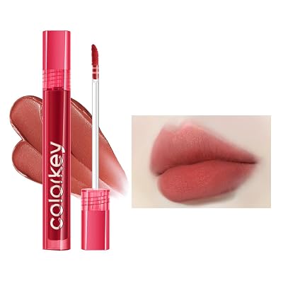COLORKEY Airy Velvet Lip Tint, Matte Finishs, Longwear Rich Lip Colors, non-sticky, Creamy Soft Texture, Waterproof Lip Stain, Matte hydration, non-drying. Velvety finish B605 Cinnamon Peach, 3g