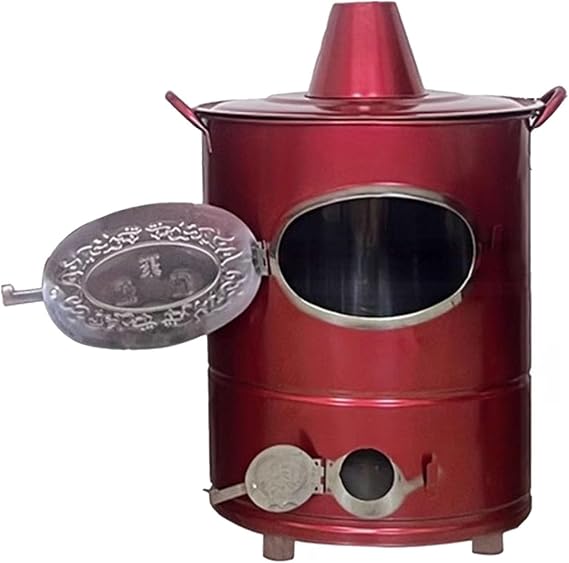 Portable Garden Incinerator-Paper Incinerator- Thickened Burn Barrel with Fire Hook and Support,Burn Barrels for Outside for Burning Garbage Leaves Yard and Waste Debris Paper(44x65cm)