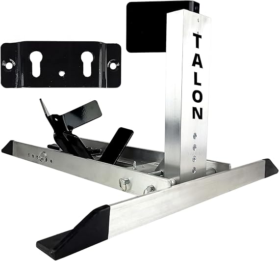 Talon Motorcycle Wheel Chock with Trailer & Garage Mount Kit | Trailer Mounting Adapter Kit, Garage Floor Mounting Adapter Kit