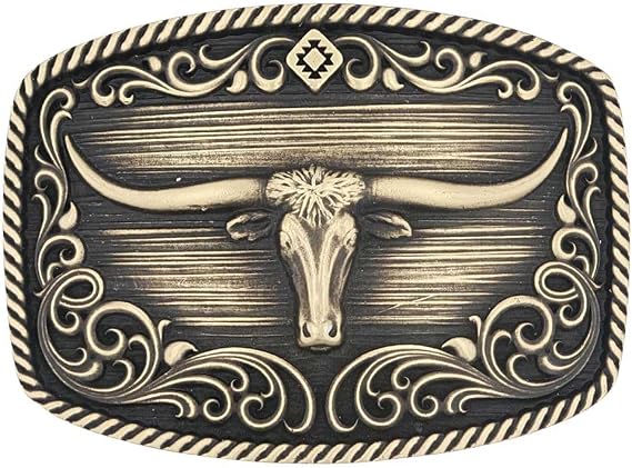 Montana Silversmiths Longhorn Series Attitude Western Belt Buckle