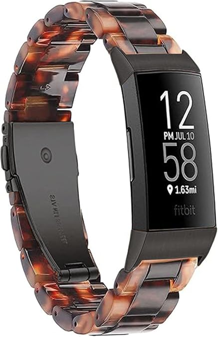 Compatible with Resin Fitbit Charge 4 3/3SE Band for Women Men Replacement Adjustable Wirstband Strap Bracelet