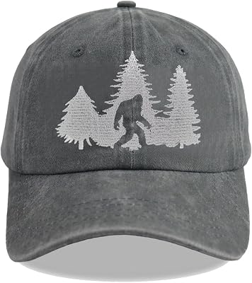 HHNLB Bigfoot Hats for Men Women, Adjustable Cotton Wild Big Foot Sasquatch Baseball Cap