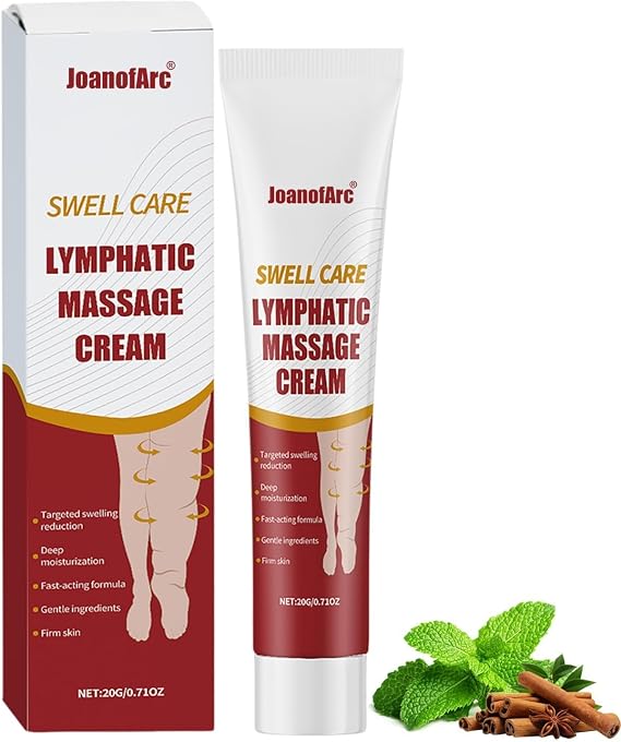 Professional Leg Circulation Balm for Swollen Legs & Feet, Lymphatic Massage Cream for Edema Reduce, Comprehensive Care for All Skin Types, 20g