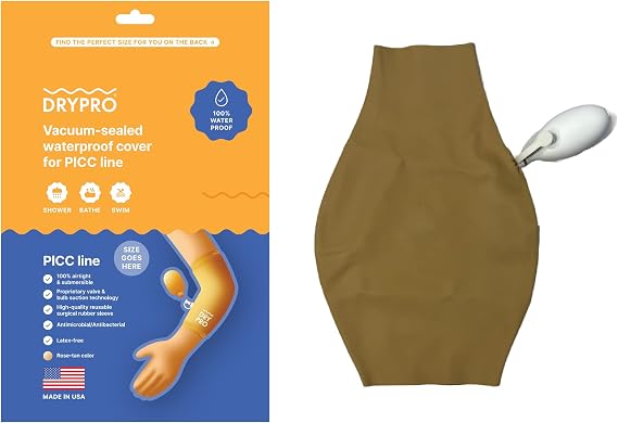Waterproof PICC Line Cover - Airtight & Submersible - Ideal for Swimming or Shower - Large (PIC-17)