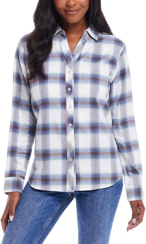 Stretch Flannel Shirt for Women by Weatherproof Vintage