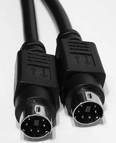 PS/2 Mini-Din 6 Pin Male Male Black Cable 6 ft Mouse and Keyboard