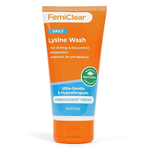 FemiClear Daily Lysine Feminine Wash, Ultra-Gentle Cleansing, 6 fl oz