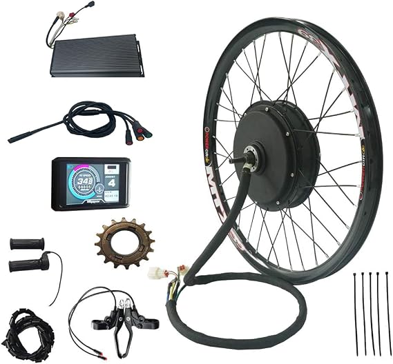 NBPOWER Programmable TFT Color Display Ebike 72V QS V3 5000W Rear Wheel Electric Bicycle Motor Kit 72V 5000W Electric Bike Conversion Kit