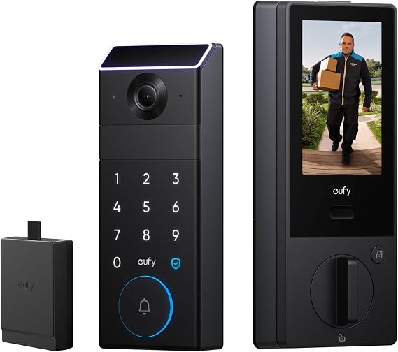 eufy FamiLock S3 Max Smart Lock with Palm Vein Recognition, Rechargeable Battery Included